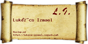 Lukács Izmael névjegykártya